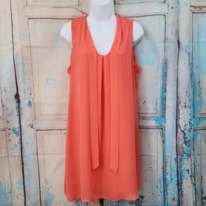 Halo Sleeveless Coral Dress